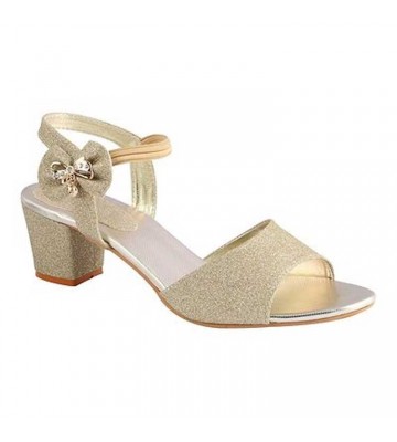 Stylish Golden Sandal for Girls and Women with High Heels